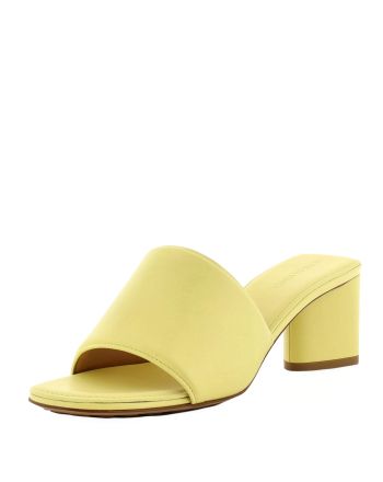 Women's Block Heel Mule Sandals Leather